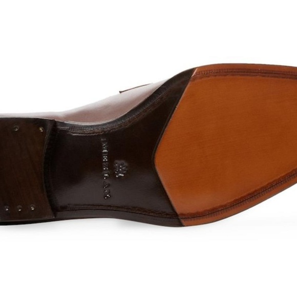 Mezlan Horse-Bit Taupe Leather Loafers - Picture 5 of 5